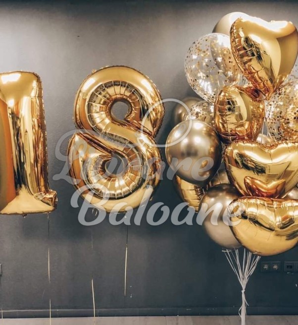 Buchet Baloane cu Heliu 18 ani (LB-12015)