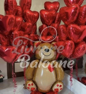 Baloane Inimioare Roșii și Ursuleț Special (LB-16007)