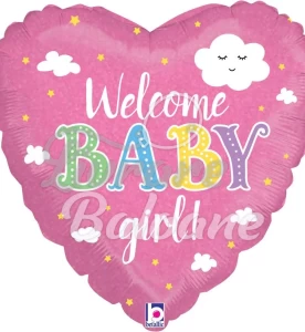 Welcome Baby Girl Holographic (LB-14029)