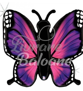 Balon cu Heliu_Fluture roz radiant
