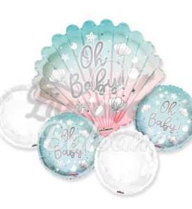 Buchet din 5 baloane folii Baby Boy