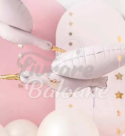 Foil balloon STORK, 103 cm, light pink