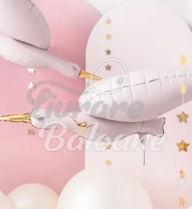 Foil balloon STORK, 103 cm, light pink