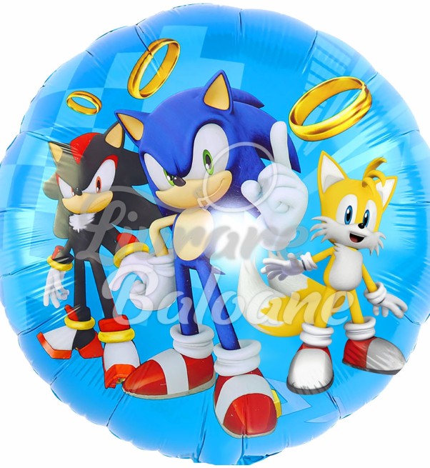 Гелиевый шар_SONIC_Круг 43 см