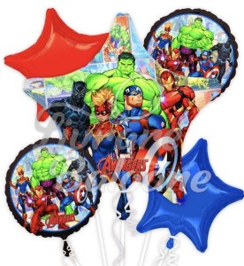 5 гелиевых шаров_Мстители_Marvel_Powers United