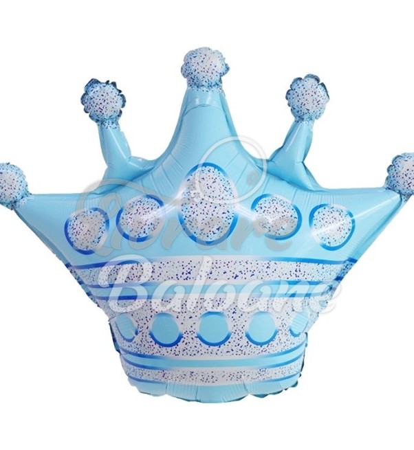 Balon cu heliu_COROANĂ_ALBASTRU DESCHIS