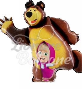 Balon cu Heliu_URSUL_şi_MAŞA 107 cm