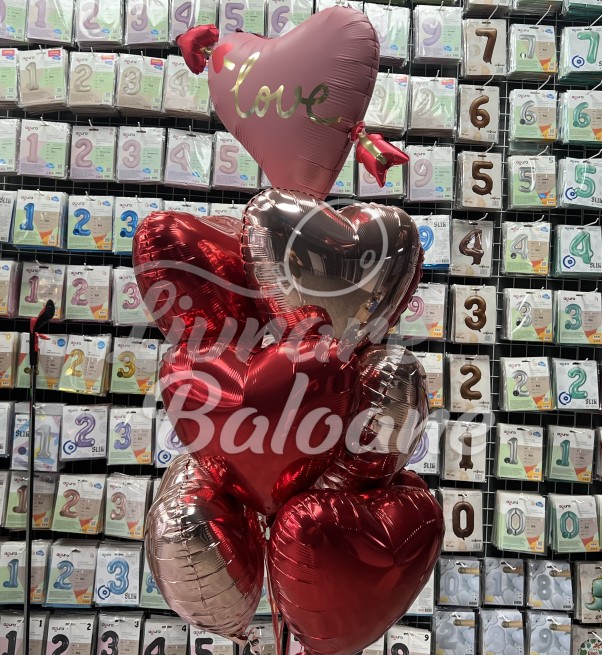 Buchet Baloane cu Heliu_LOVE (LB-16057)