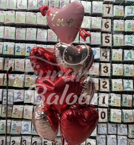Buchet Baloane cu Heliu_LOVE (LB-16057)