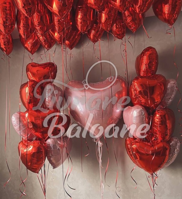 Домашний сюрприз с воздушными шарами в форме сердца (LB-16064)