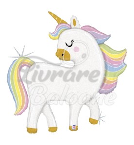 Гелиевый шар_UNICORN Glitter Pastel 122 см