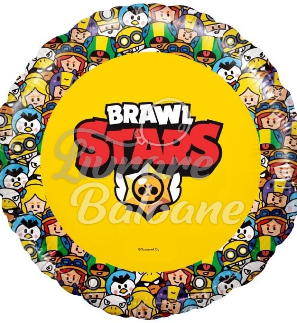 Гелиевый шар_Круг_BRAWL STARS 18_46 см