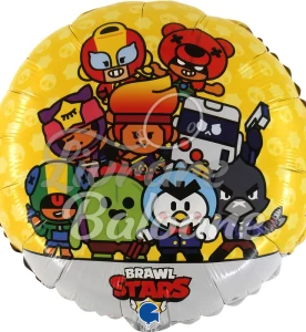 Гелиевый шар_BRAWL STARS_Круг 18_46 см