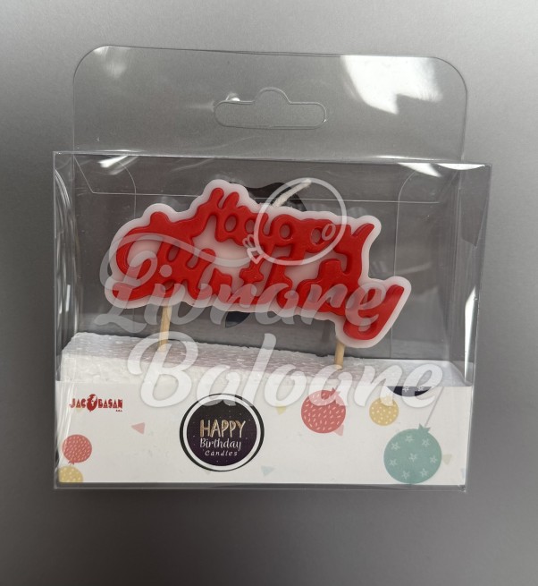 Lumânari Happy Birthday_Roşii
