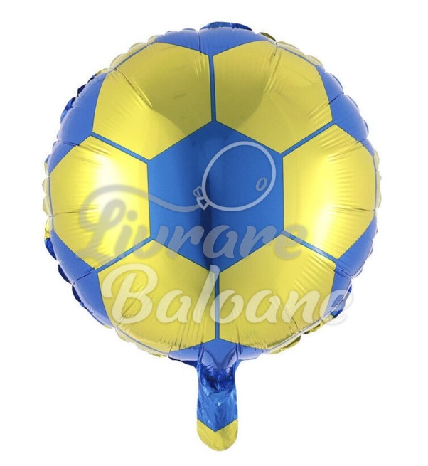 Minge de Fotbal_Albastru și Galben 43 cm