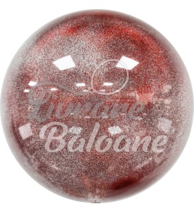 Bubble cu Heliu_Confetti Roșu 51 cm