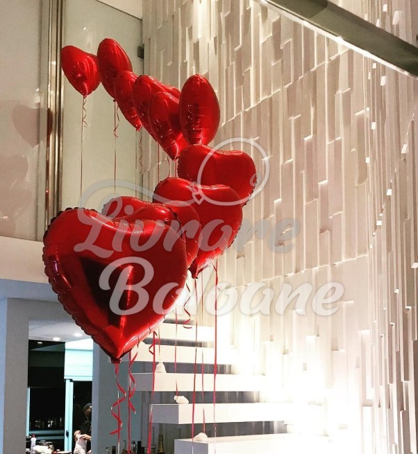 Inimi Roşii cu Heliu pentru ZIUA ÎNDRǍGOSTIȚILOR (LB-16011)