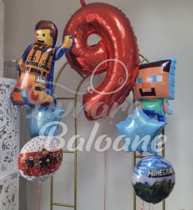 Воздушные шарики с цифрой_Roblox_Lego & Minecraft (LB-130028)