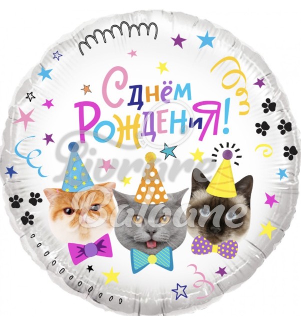Balon cu Heliu_PISICUȚE_La mulți ani (LB-15047)