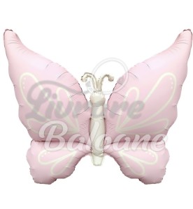 Balon cu Heliu_Fluture Satin Roz Delicat (LB-18155)