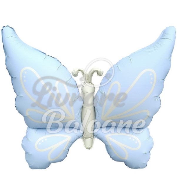Balon Figurinǎ Fluture_satin albastru delicat (LB-18156)