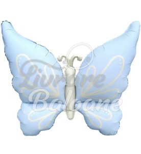 Balon Figurinǎ Fluture_satin albastru delicat (LB-18156)