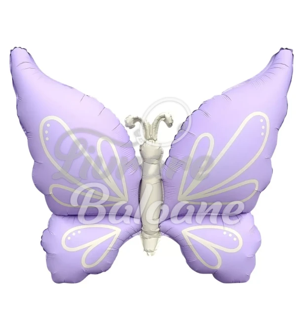 Balon cu Heliu Figurinǎ_Fluture Gingaș_Liliac Satinat