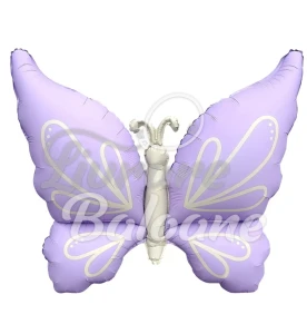 Balon cu Heliu Figurinǎ_Fluture Gingaș_Liliac Satinat
